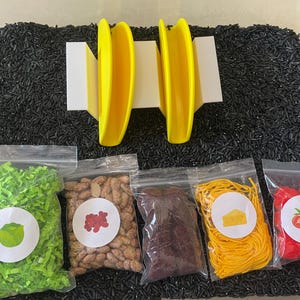 Montessori Build Your Own Taco Sensory Bin - Interactive Play Kit for Kids | Educational Fine Motor Skills Toy | Flisat Filler | Busy Bin