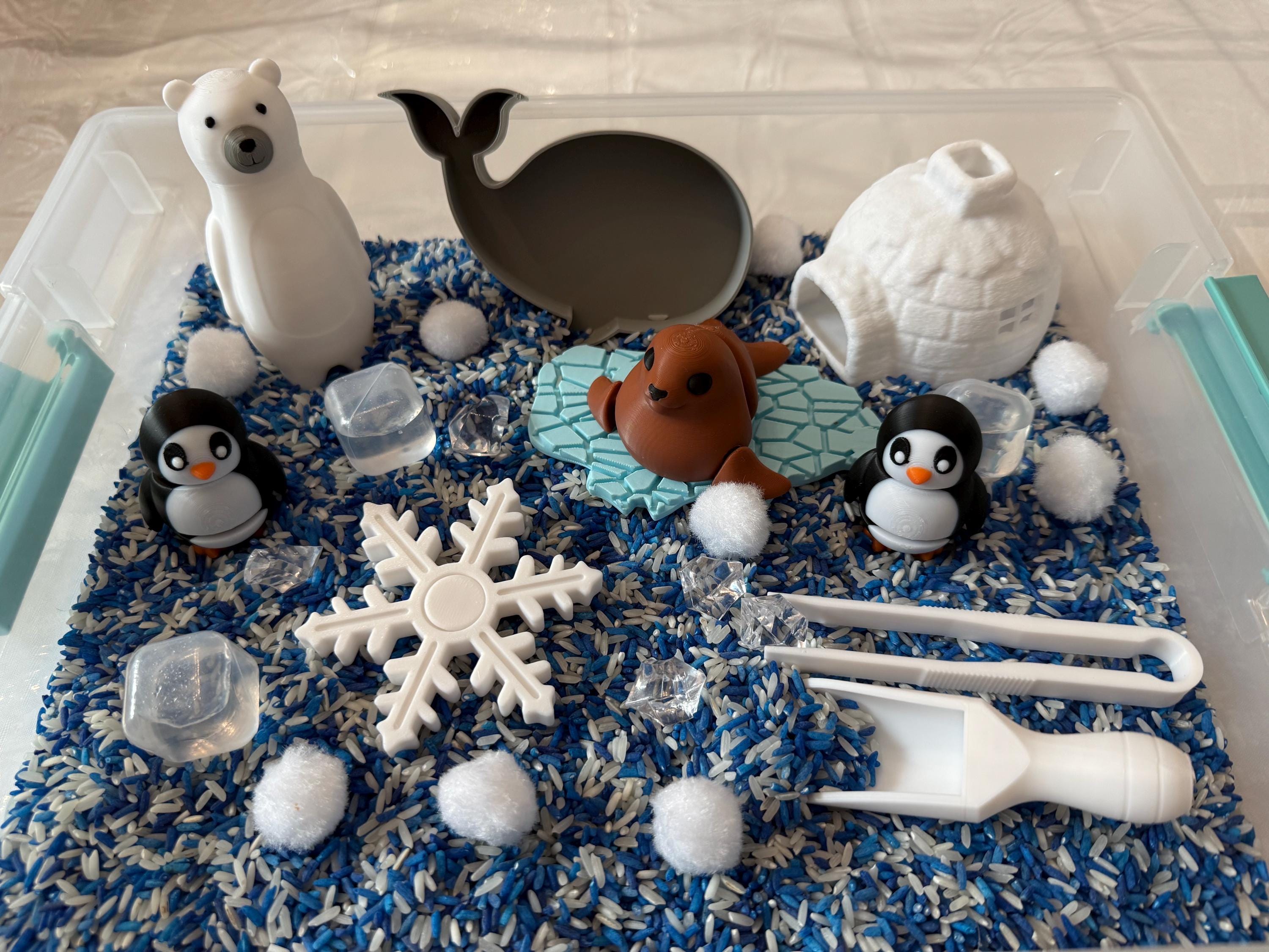 Montessori Arctic Adventure Sensory Bin – Interactive Play Kit for Kids ...