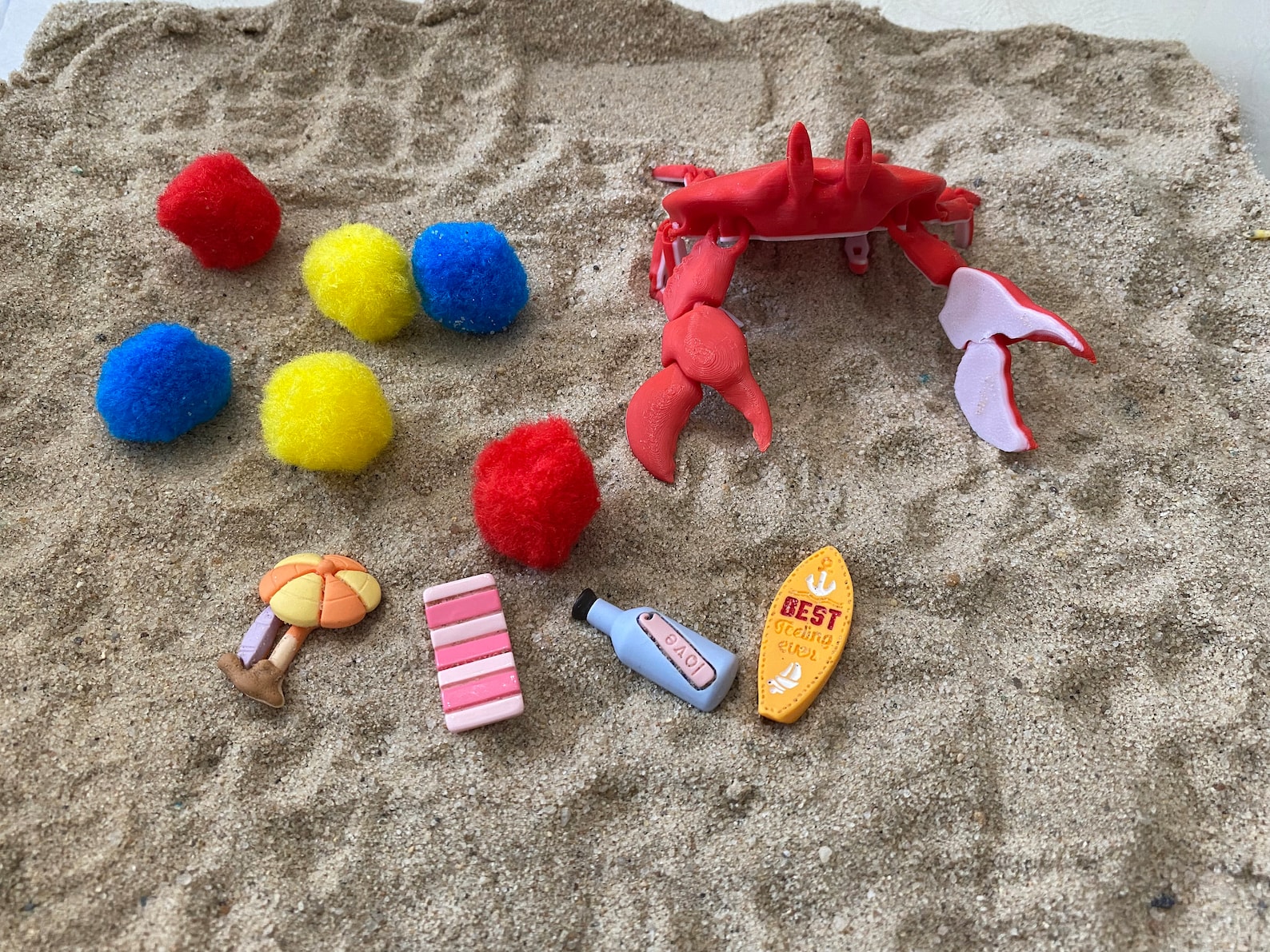 Montessori Beach Day Sensory Bin - Interactive Play Kit for Kids ...