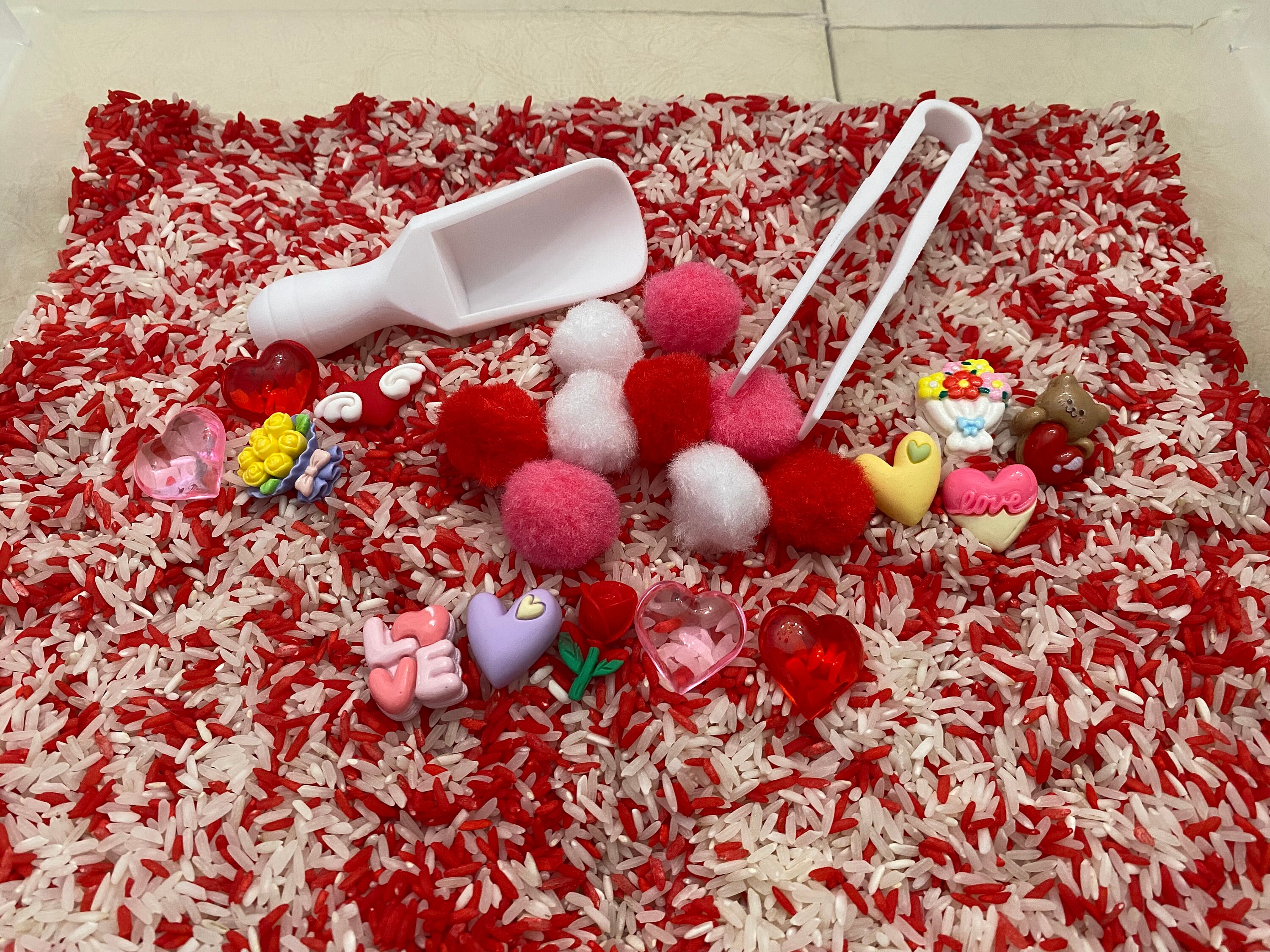 Valentine's Sensory Bin Montessori Play Kit for Kids | Preschool Toy ...