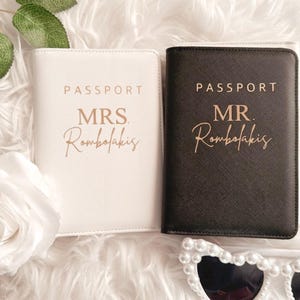 Passport Holder Set Leather Travel Wallets for Couples