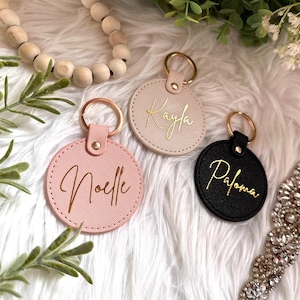 Personalized Bridesmaid Keychain: Custom Name Bag Charm, Bridal Party Gift