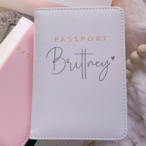 Personalized Passport Cover | Chenille Letter Patch Passport Cover | Passport Holder | Bride Passport Cover | Travel Wallet | Travel Gift