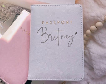 Personalized Passport Cover | Chenille Letter Patch Passport Cover | Passport Holder | Bride Passport Cover | Travel Wallet | Travel Gift