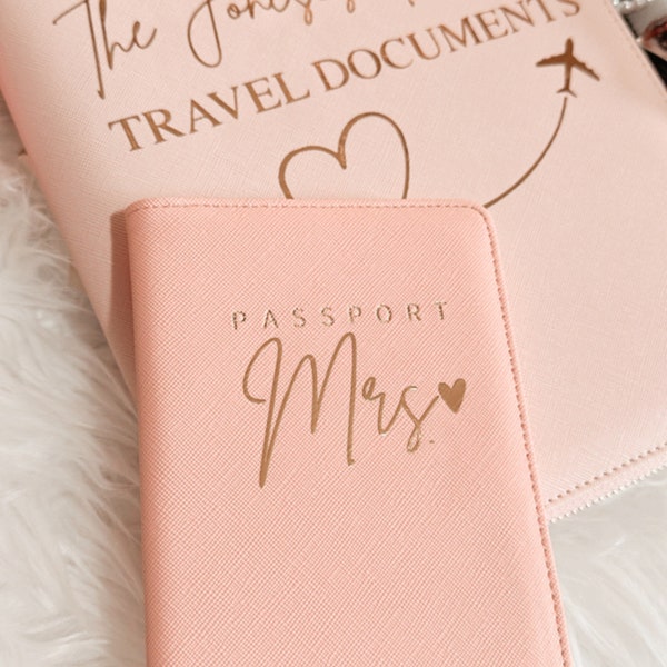 Personalised His and Her Passport Covers Etsy