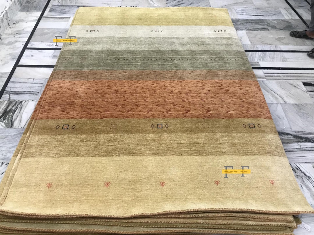 Rust Gabbeh Wool Rug 6x9 8x10 Area Rug 10x10 Wool Rug 7x9 7x10 Bed Rug ...