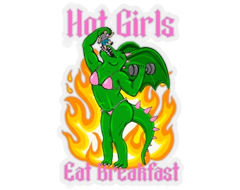 Hot Girls Eat Breakfast Stickers