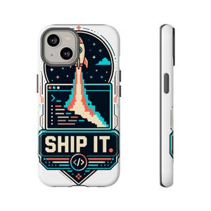 Ship It iPhone Case Retro Rocket Developer Gift  Coding Phone Cover