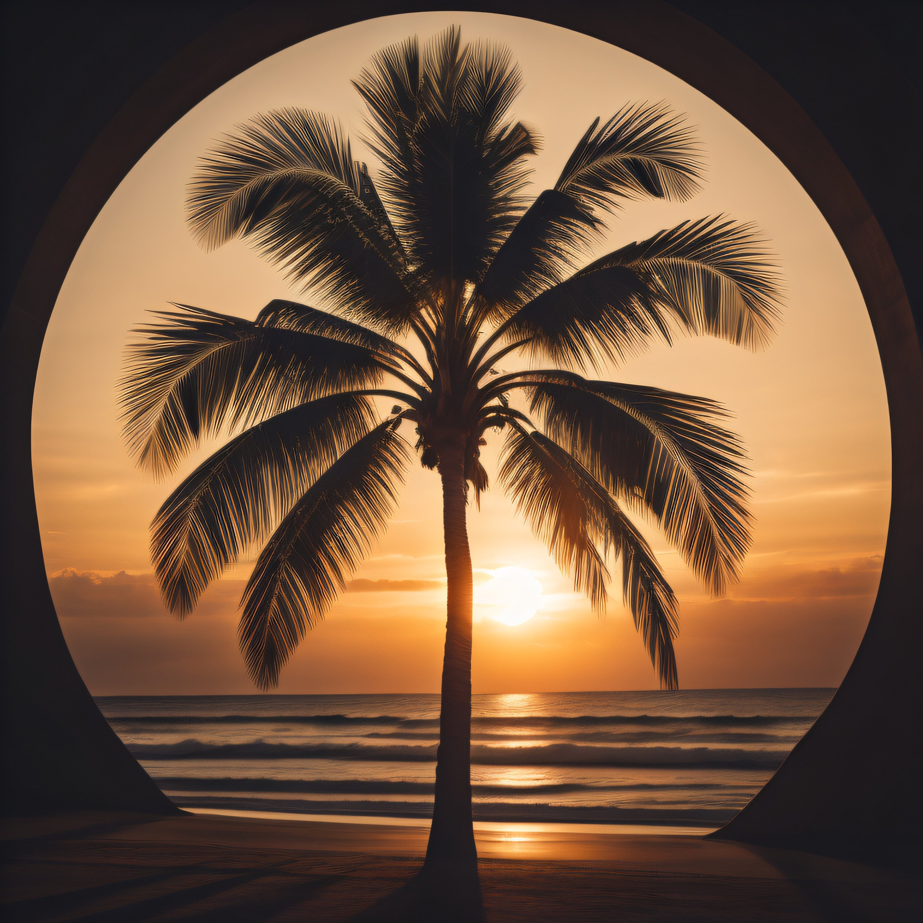 Palm Tree Sunset Rug Sunset Palm Tree - Etsy