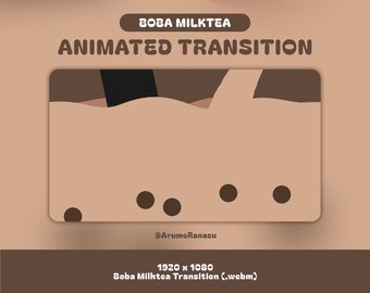 Non-binary Boba Milk Tea Liquid Stinger Transition | Animated Overlay ...