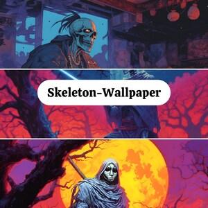 Skeleton Wallpaper Digital Paper Wallpaper || Desktop wallpaper, phone wallpaper background, digital wallpaper, digital background