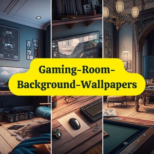 Gaming Room Background wall art Wallpaper || Desktop wallpaper, phone wallpaper, phone background, digital wallpaper, digital background