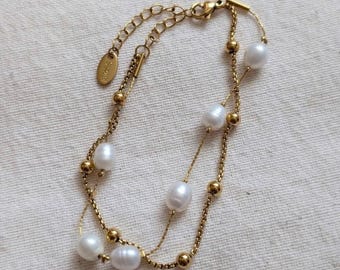 Pulsera de perlas de agua dulce