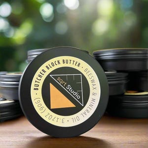 Butcher block butter - end grain oil and wax - soft and silky beeswax butcher block care and maintenance kit - hydrating oil cutting boards