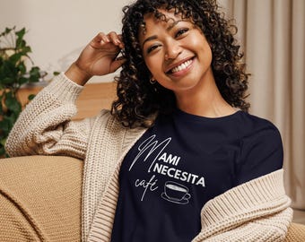 T-shirt décontracté à manches courtes pour femme | Café Mami Necesita | Exclusivité PASAMELASAL