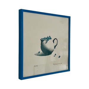 Original Lithograph by Nils-Erik Johansson, Signed Vintage Art - Swedish Still Life, Authentic Art
