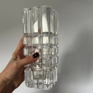 Vintage &quot;Cube&quot; Vase by Sven Palmqvist, Sweden - Mid Century Glass - Swedish Homeware