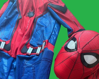 Personalized 3D Printed Spider-Man Bodysuit With Faceshell: Handcrafted Heroic Cosplay