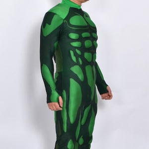 Green Muscle Suit Costume,Muscle Jumpsuit,Cosplay Muscle Suit For Halloween Cosplay Party,Cosplay Outfit Costume,Men&#39;s Muscle Bodysuit,Gift