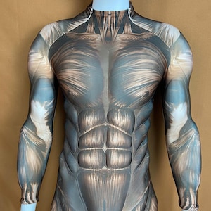 Attack on Titan Muscle Jumpsuit,Costom Cosplay Muscle Suit,Comic Con Cosplay Muscle Suit Costume,Men&#39;s Muscle Suit,Strength Muscle Bodysuit