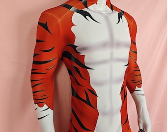 Tiger Cosplay Bodysuit: Custom Animal Costume Jumpsuit