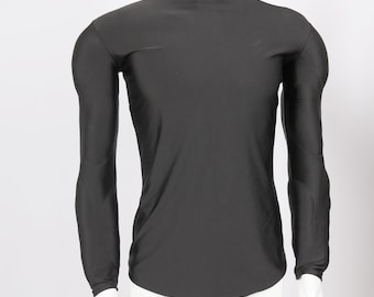 Custom Muscle Bodysuit: Black Long Sleeve Cosplay Costume