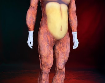 Muscle Bodysuit for Cosplay,Furry Texture Super Suit,Giant Ape Beast Costume