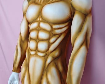 Custom 3D Muscle Bodysuit: Cosplay Costume, Personalized Colors