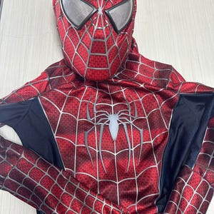 Custom Red Spider-Man Cosplay Costume: Tobey Maguire Inspired Bodysuit