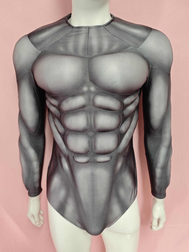 3D Sculpted Muscle Suit: Custom Cosplay Padding - Black or Gray - Etsy