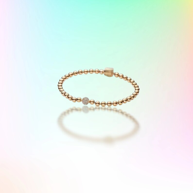 Pandora Rose Gold Bead Bracelet White Copper Bead Bracelet DIY