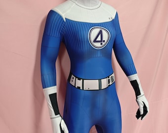 Invisible Woman Cosplay Jumpsuit: Custom Superhero Bodysuit