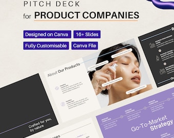 Expert-Crafted Pitch Deck Template for Product Companies | Canva Template | Presentation Dashboard | Investor Pitch Deck for Startups