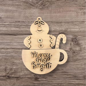 Gingerbread  Merry and Bright ornament  DIY Kit