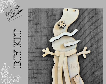 Snowman Primitive ornament  DIY Kit #174