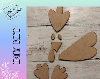 Chicken  Pieces, No Shims , Unfinished MDF Kit