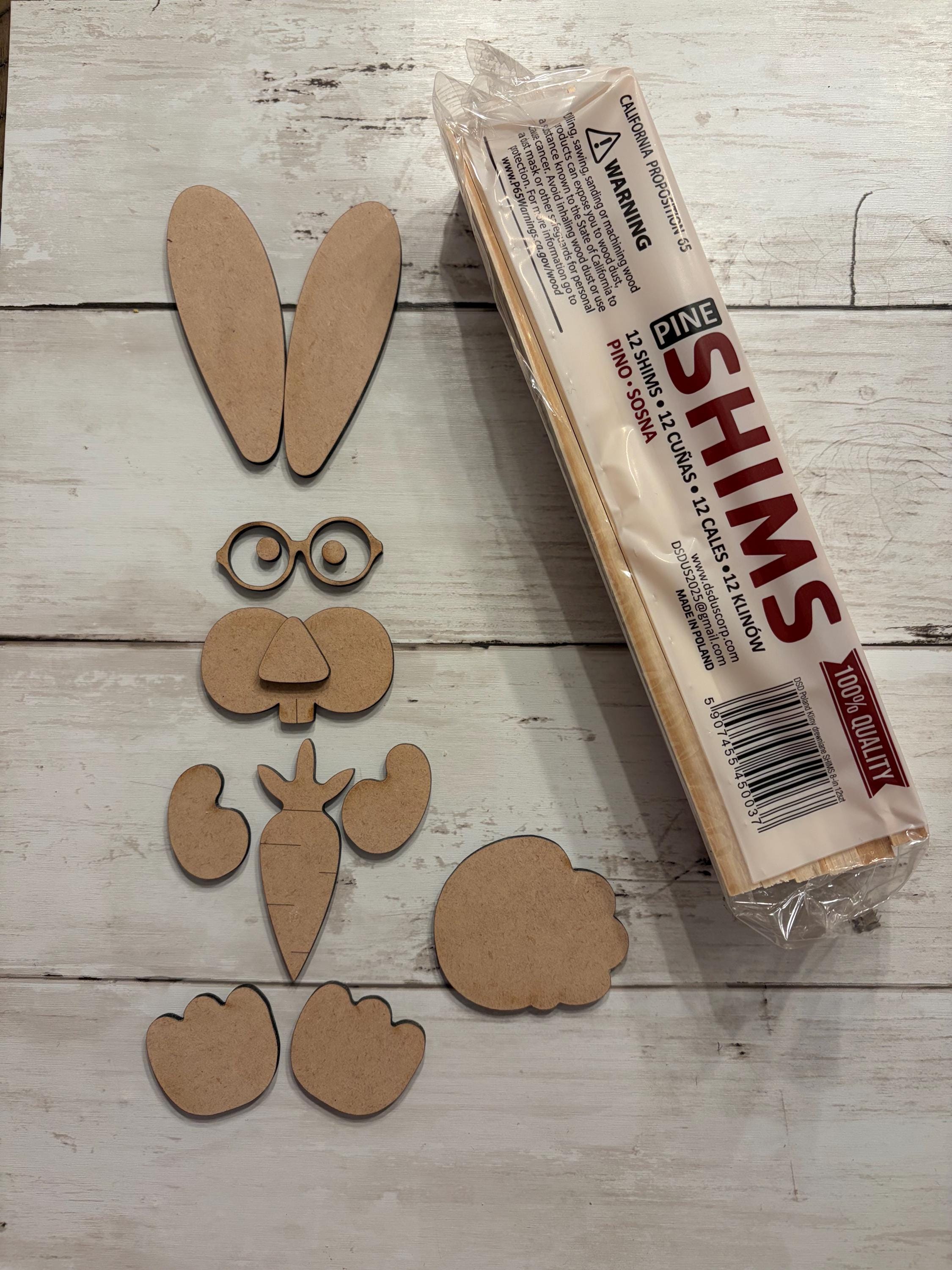 Shim Rabbit Craft Bunny Shim DIY Kit With 8 Inch Shims. - Etsy