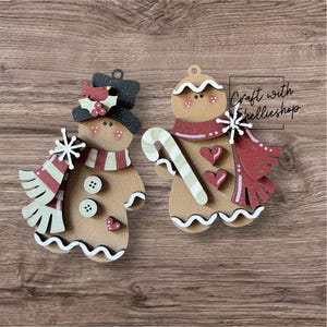 Gingerbread  Couple Ornaments DYI