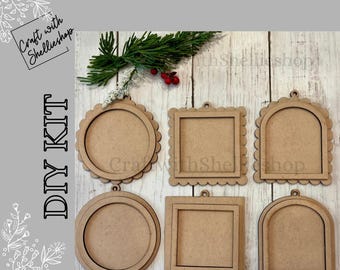 Blank Ornament  6 Piece Set  DIY Kit #161