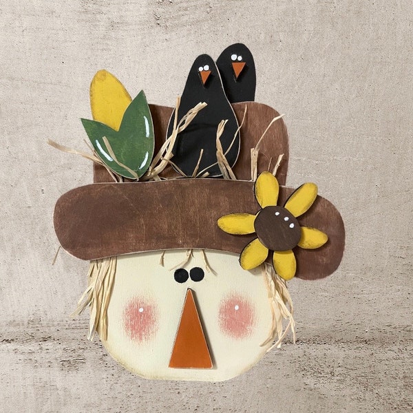 Wood Scarecrow Etsy