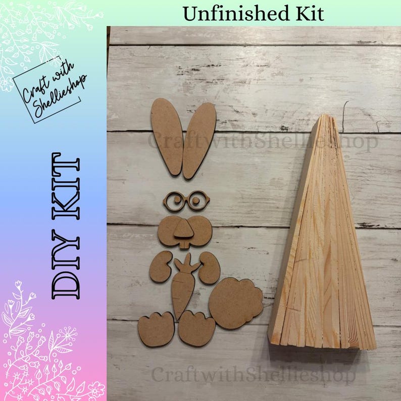 Shim Rabbit Craft Bunny Shim DIY Kit With 8 Inch Shims. - Etsy