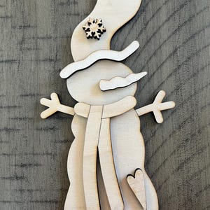 Snowman Primitive ornament  DIY Kit