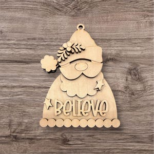 Believe  Santa ornament  DIY Kit