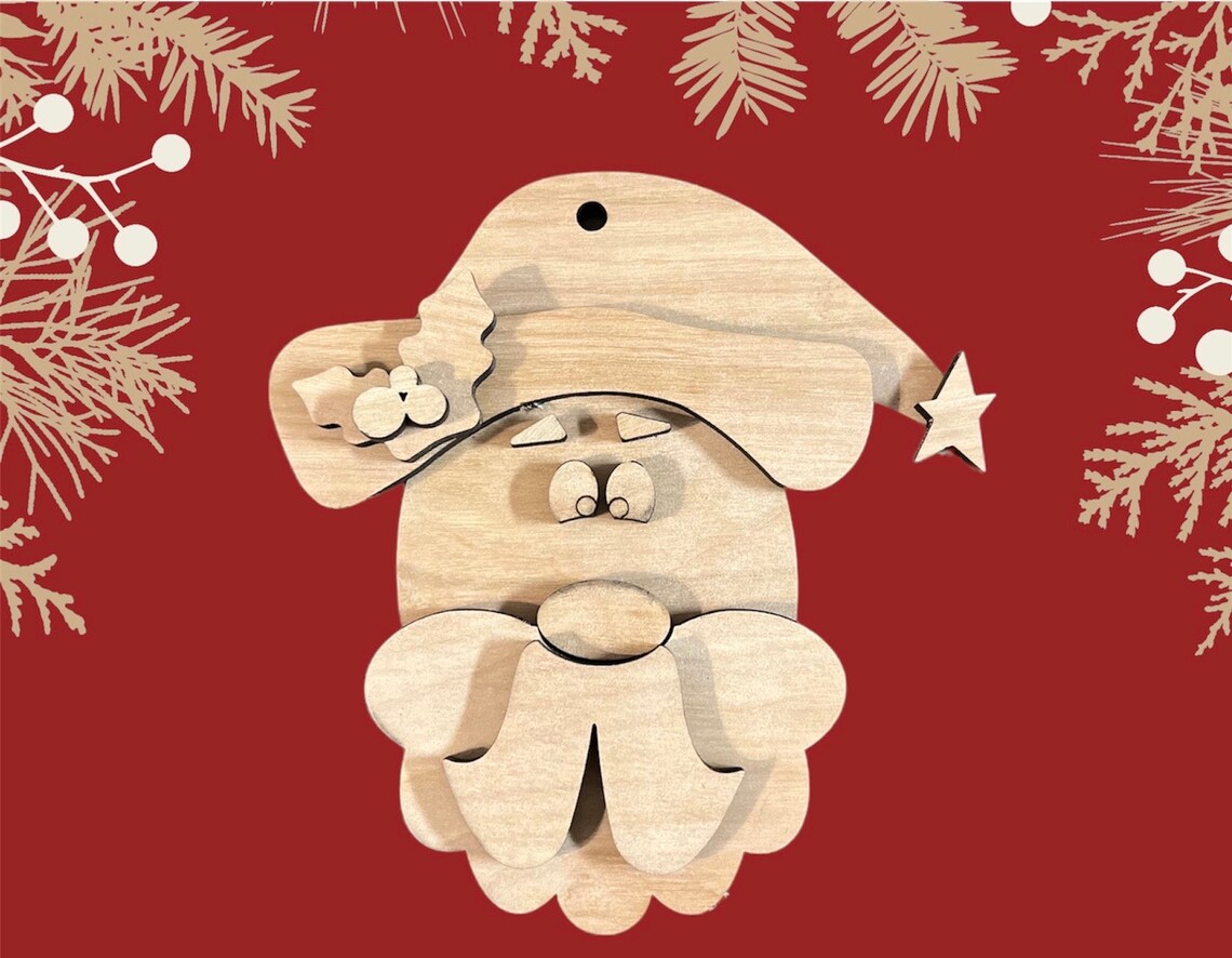 Santa Ornament DIY Kit Etsy