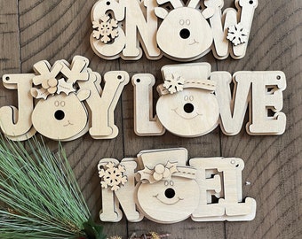 Tea Light Word Ornaments