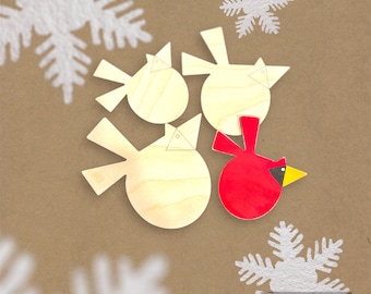 Cardinals round body 2 tail 4 piece set