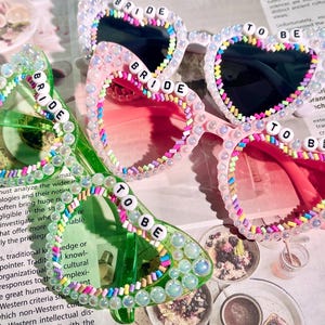 Personalize Sunglasses for the Concerts Wedding Birthday Bridesmaids Party Glasses,Sunglasses,custom concert heart sunglasses with crystal