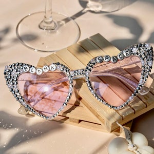 Gafas de sol personalizadas, gafas con letras, gafas para fiesta de solteros, gafas para fiesta de cumpleaños, gafas de sol con forma de corazón.