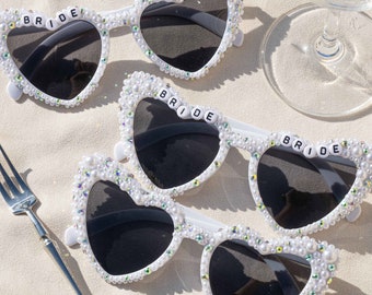 Bridal sunglasses,Pearl glasses,Bridal sunglasses,personalized bridesmaid glasses