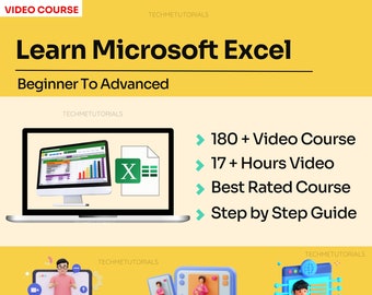 Microsoft Excel Beginner To Advanced Training Course 2022 - Learn Video Course